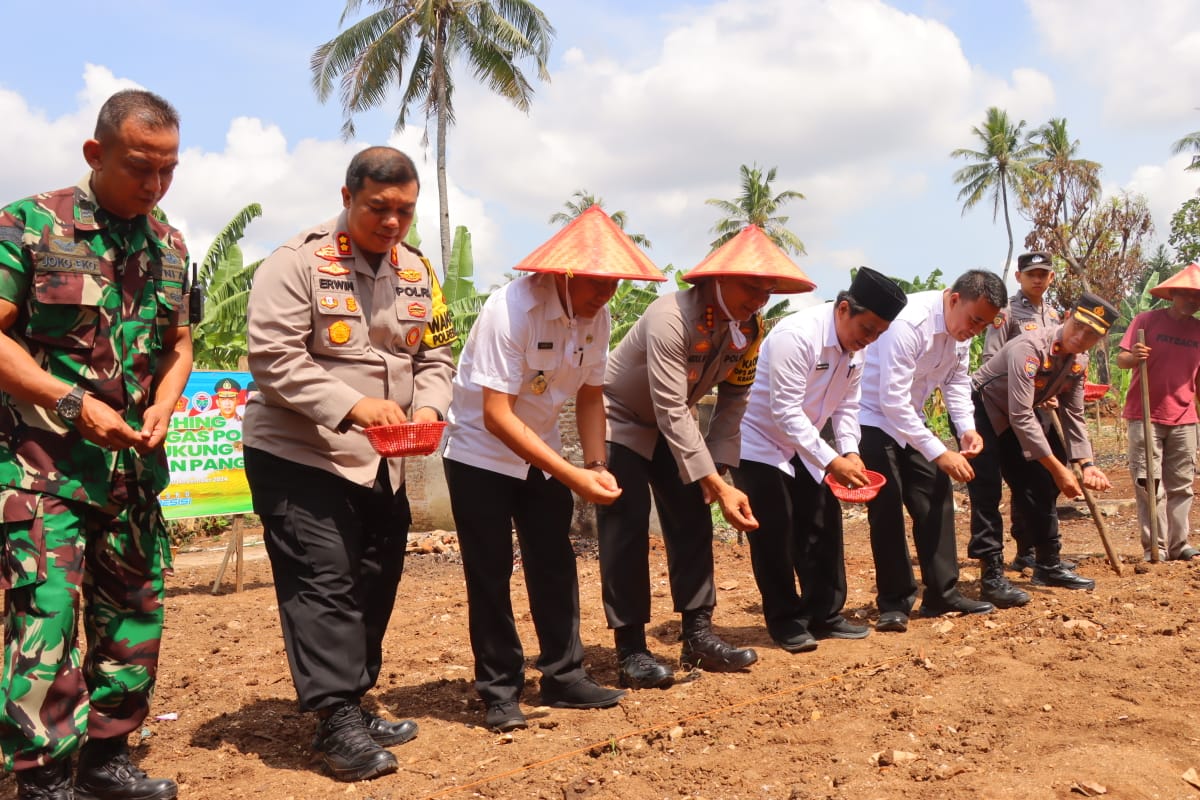 Dukung Asta Cita, Polresta Bandar Lampung Launching Gugus Tugas Polri Ketahanan Pangan